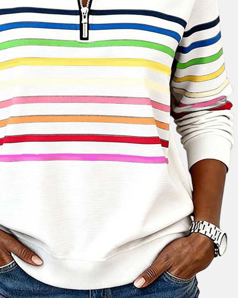 Barbara | Comfortable Striped Jumper