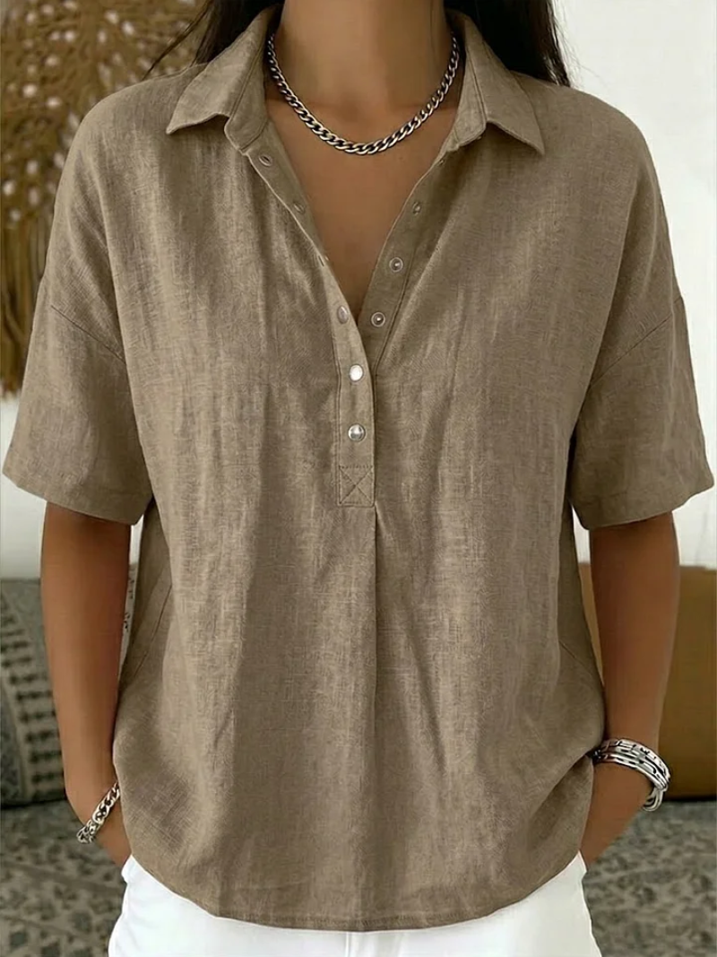 Kathleen | Blouse with Collar and Button