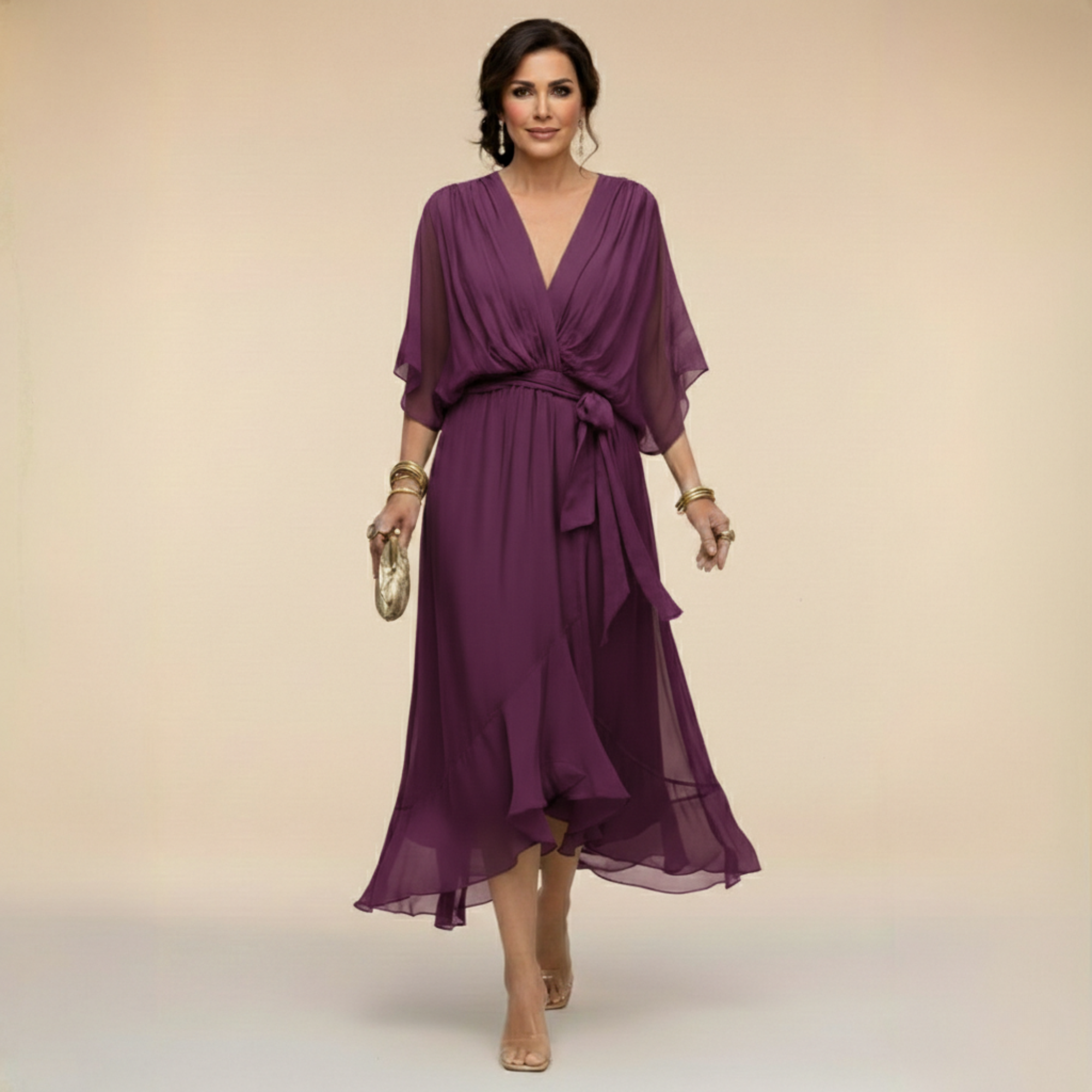 Vera | Elegant V-Neck Maxi Dress