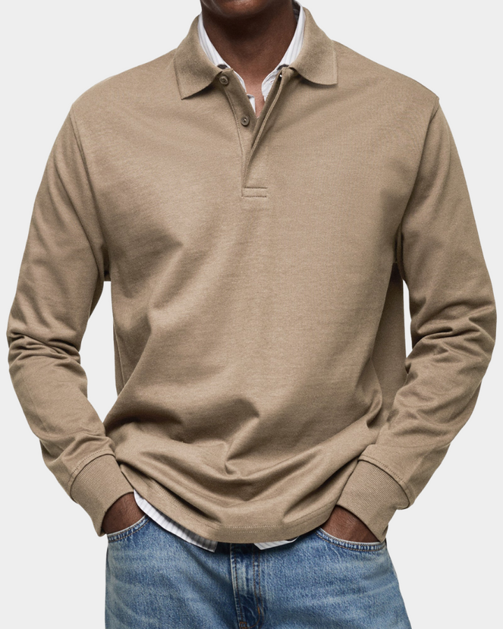 Roger | Classic Long Sleeve Polo Shirt
