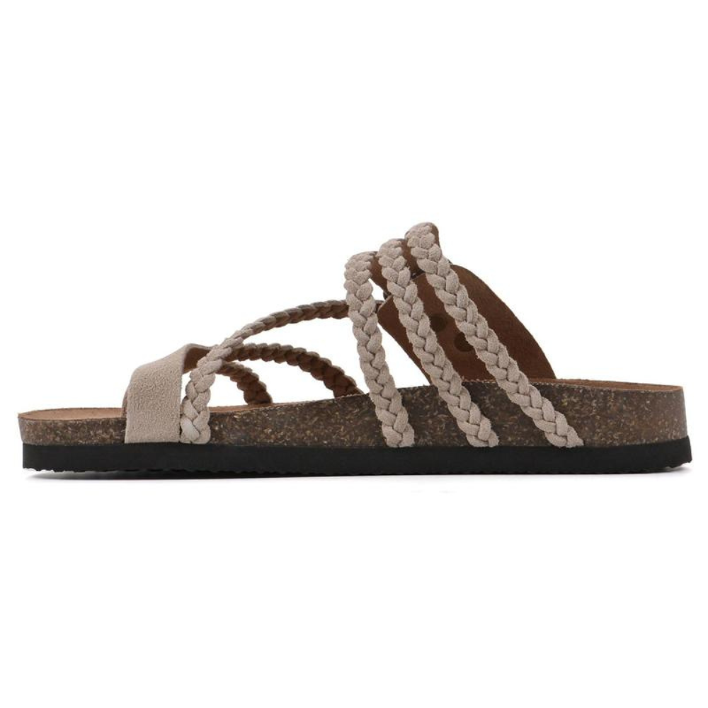 Lynda | Braided Cork Sandals