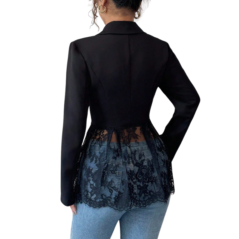 ALEXA™ – Elegant Lace Tailored Modern Blazer