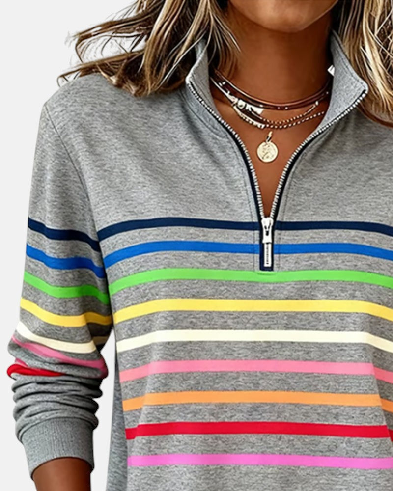 Barbara | Comfortable Striped Jumper