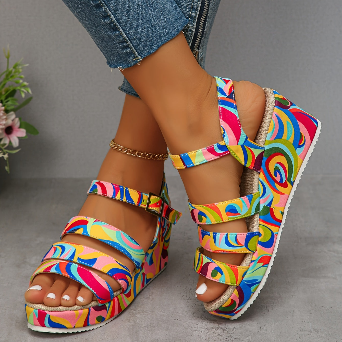 Audrey | Platform Ankle Strap Sandals