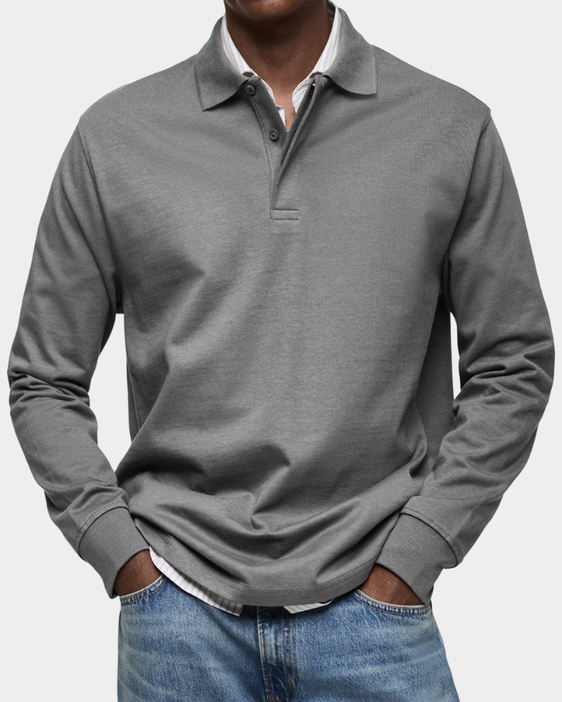 Roger | Classic Long Sleeve Polo Shirt