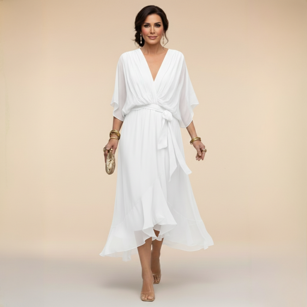 Vera | Elegant V-Neck Maxi Dress