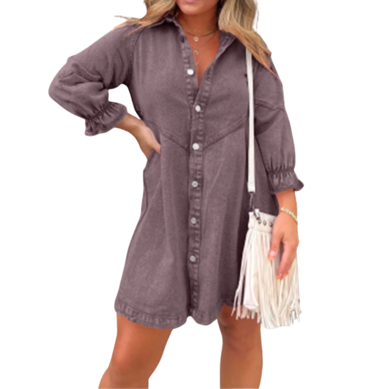 RENEE™ – Stylish Puff Sleeve Mini Dress
