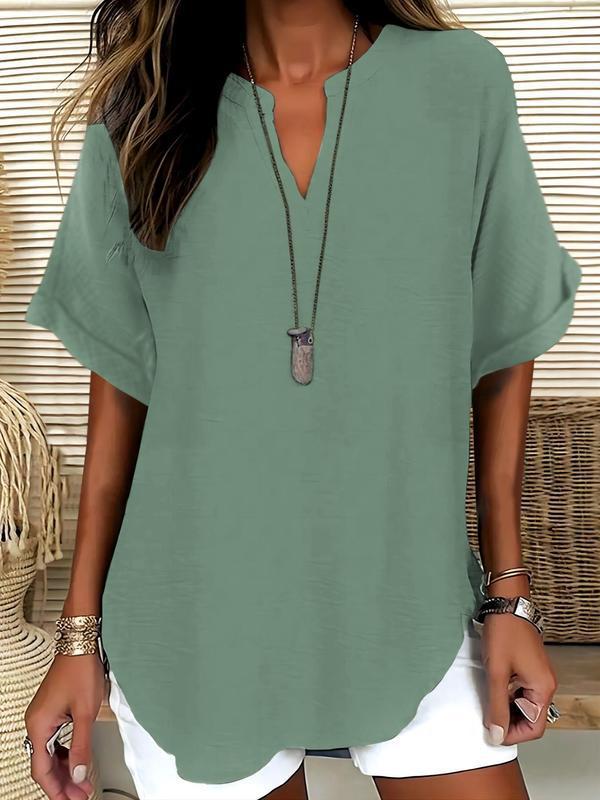 Maureen | Soft Notched Neck Blouse