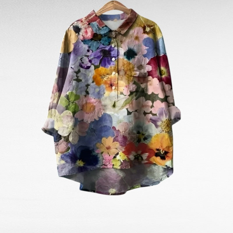 MOREAU LYON | ARTISTIC FLORAL BLOUSE FOR WOMEN