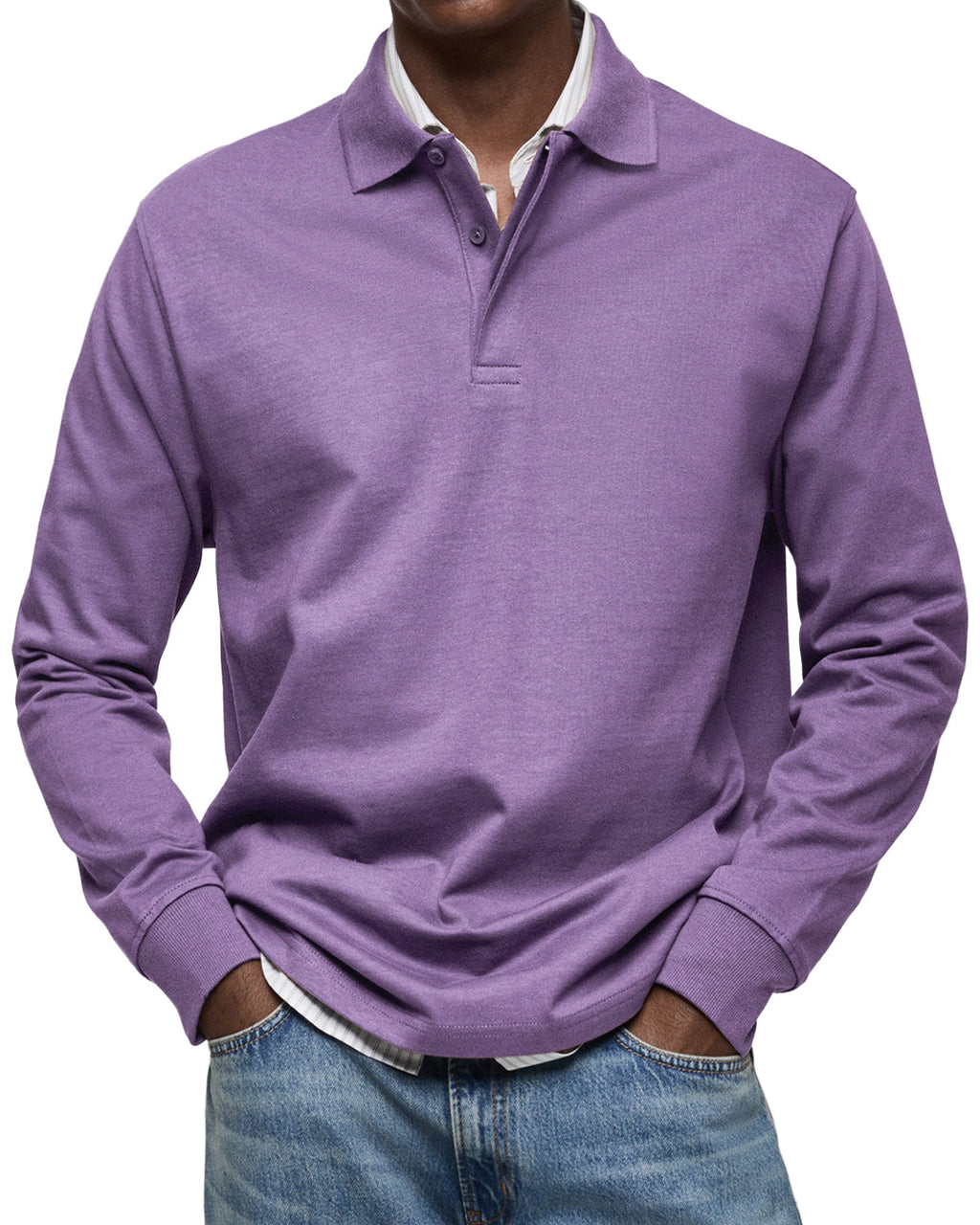 Colin | Luxe Long Sleeve Polo Shirt