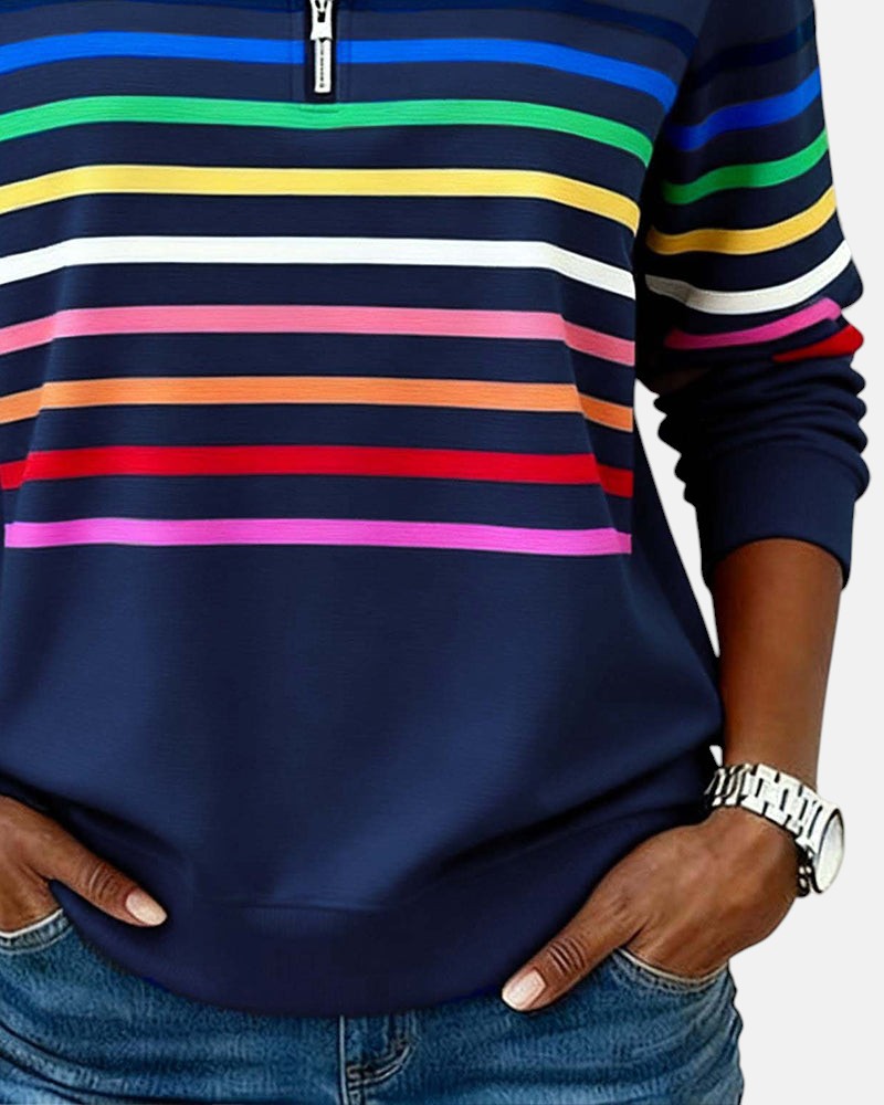 Barbara | Comfortable Striped Jumper