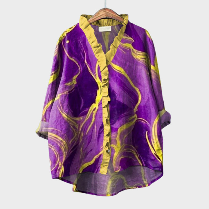 MOREAU LYON | ARTISTIC MARBLE BLOUSE FOR WOMEN