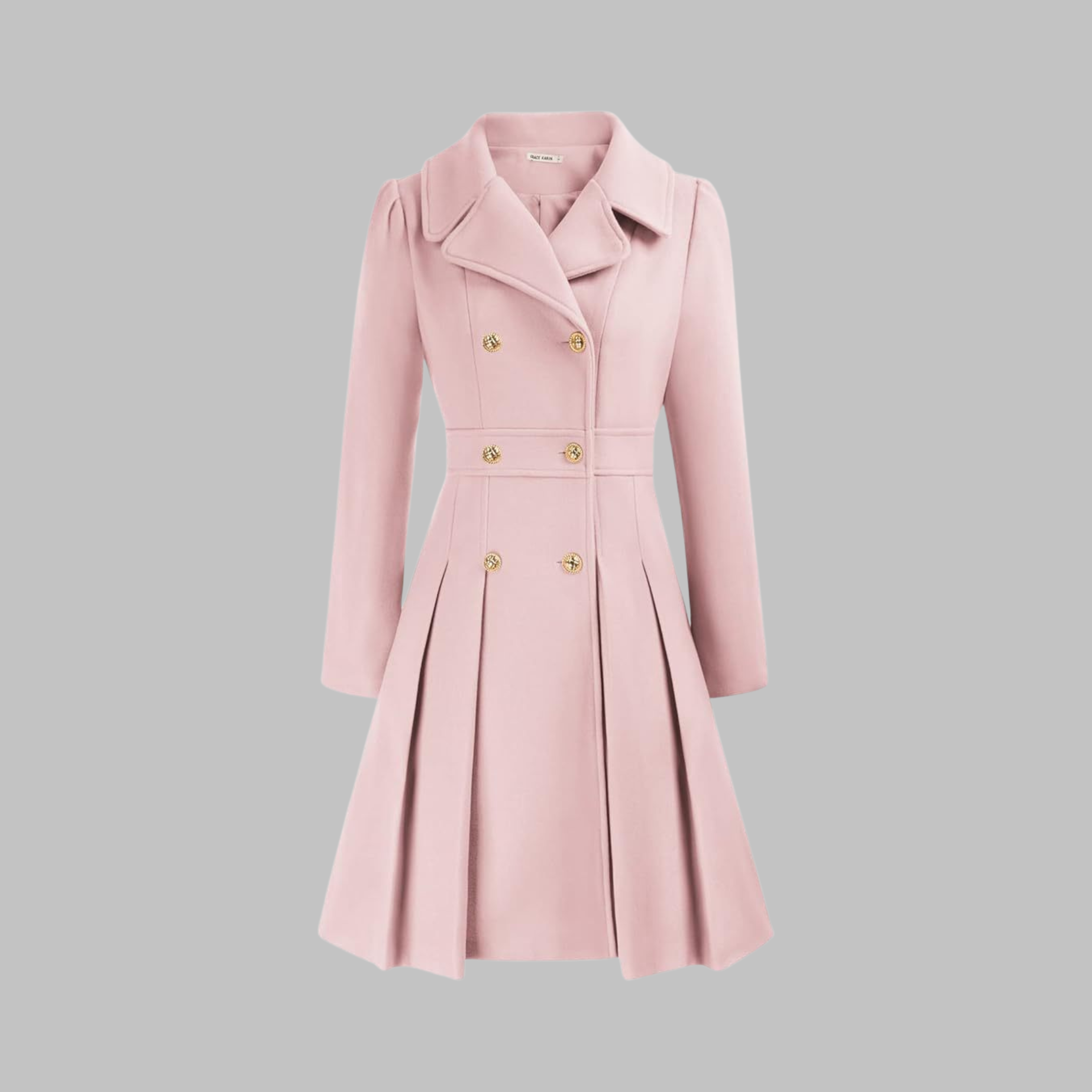 DAMI™ - Classy Double Button Long Sleeve Coat