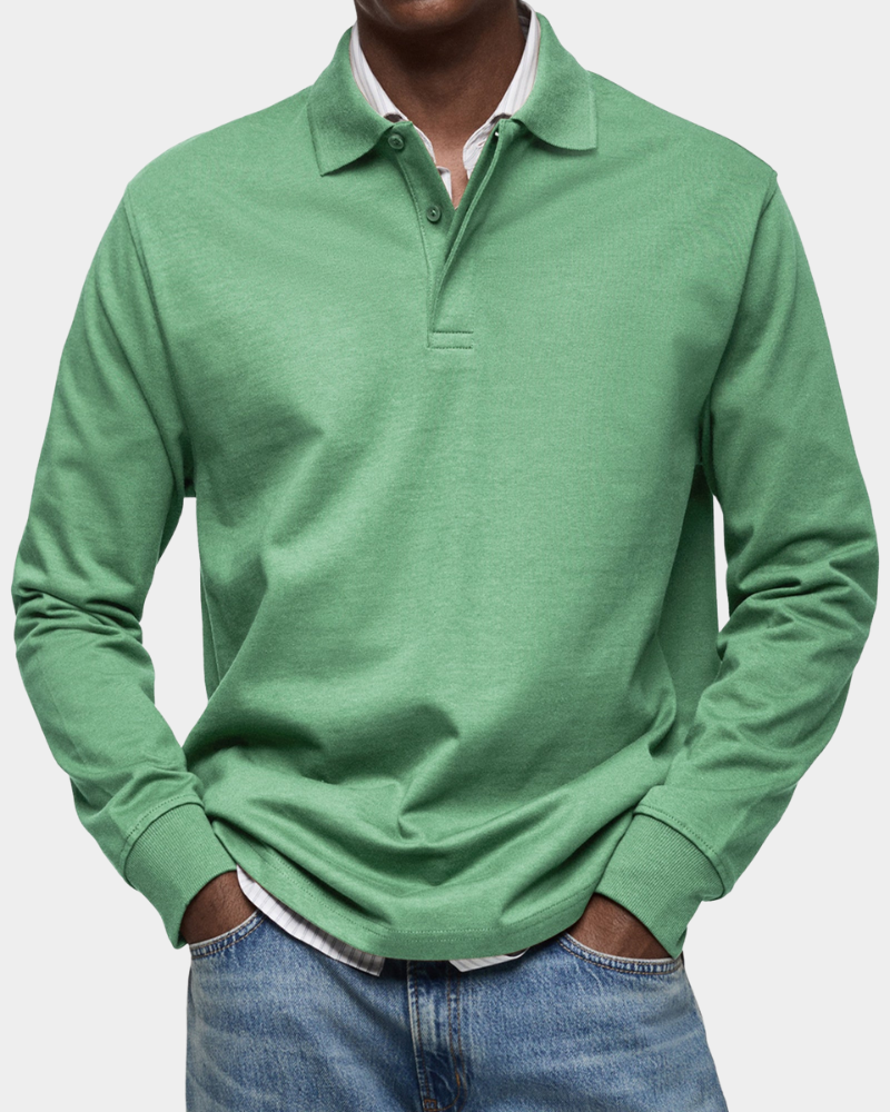 Roger | Classic Long Sleeve Polo Shirt