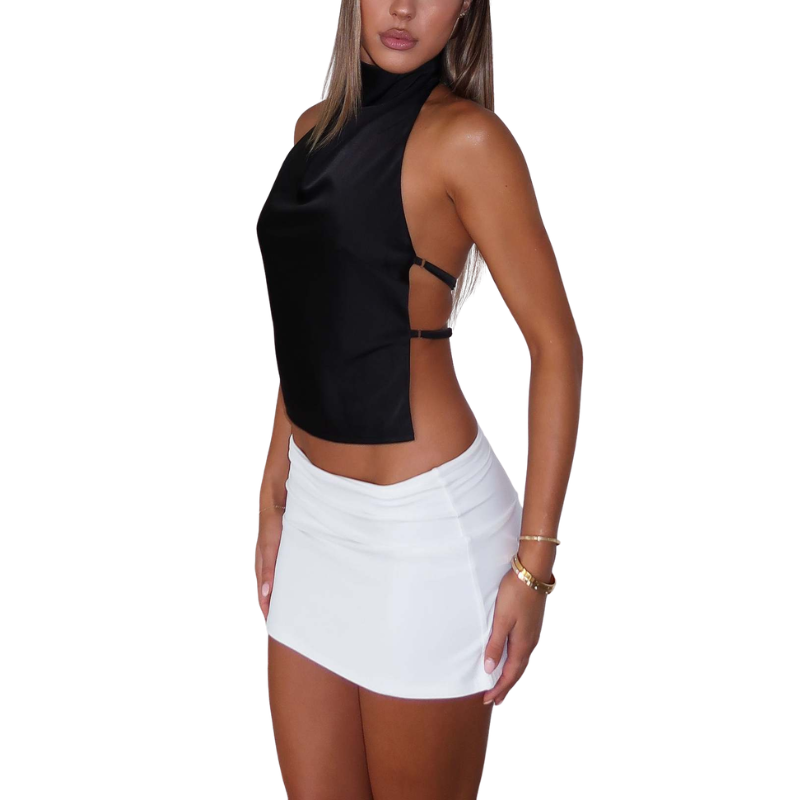 CHINIE™ – Chic Sleeveless Halter Neck Blouse