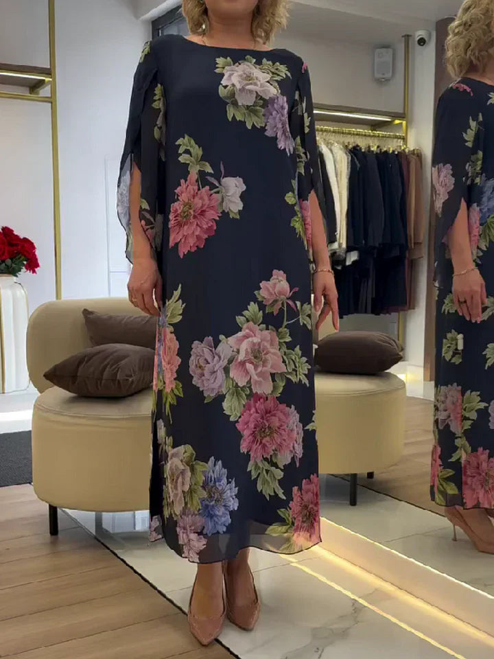 Vivienne | Floral Chiffon Maxi Dress