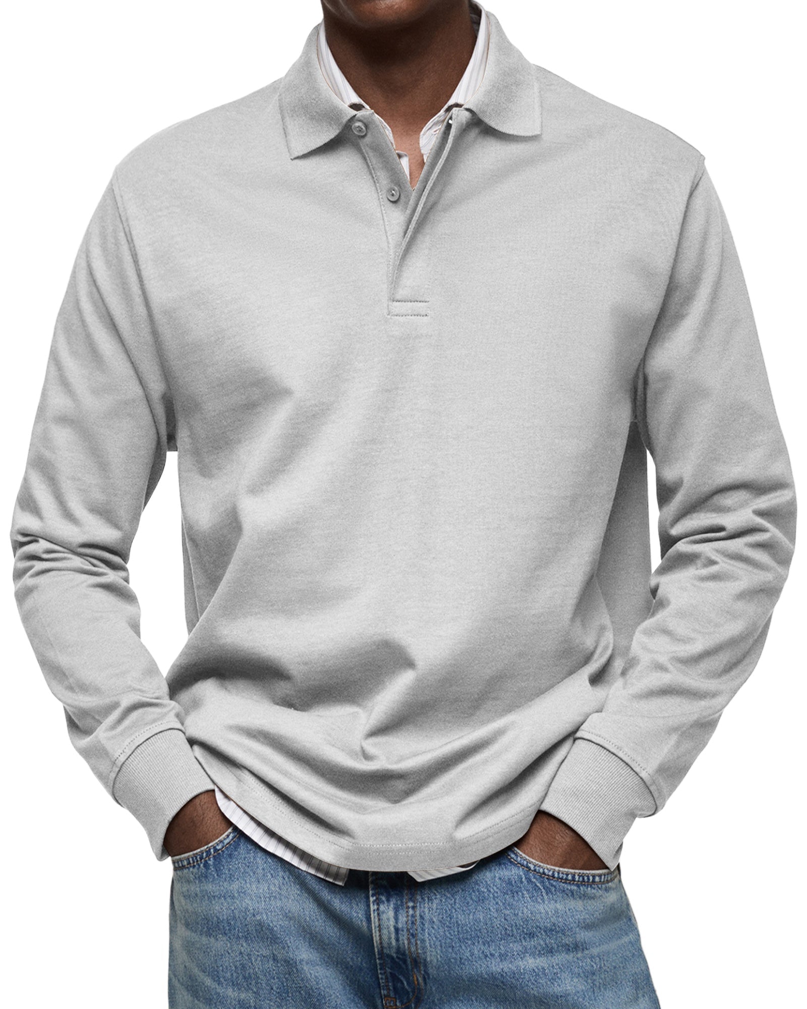 Colin | Luxe Long Sleeve Polo Shirt