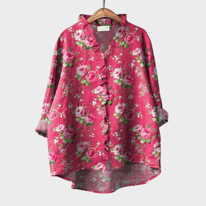 MOREAU LYON | FLORAL ROSE BLOUSE FOR WOMEN