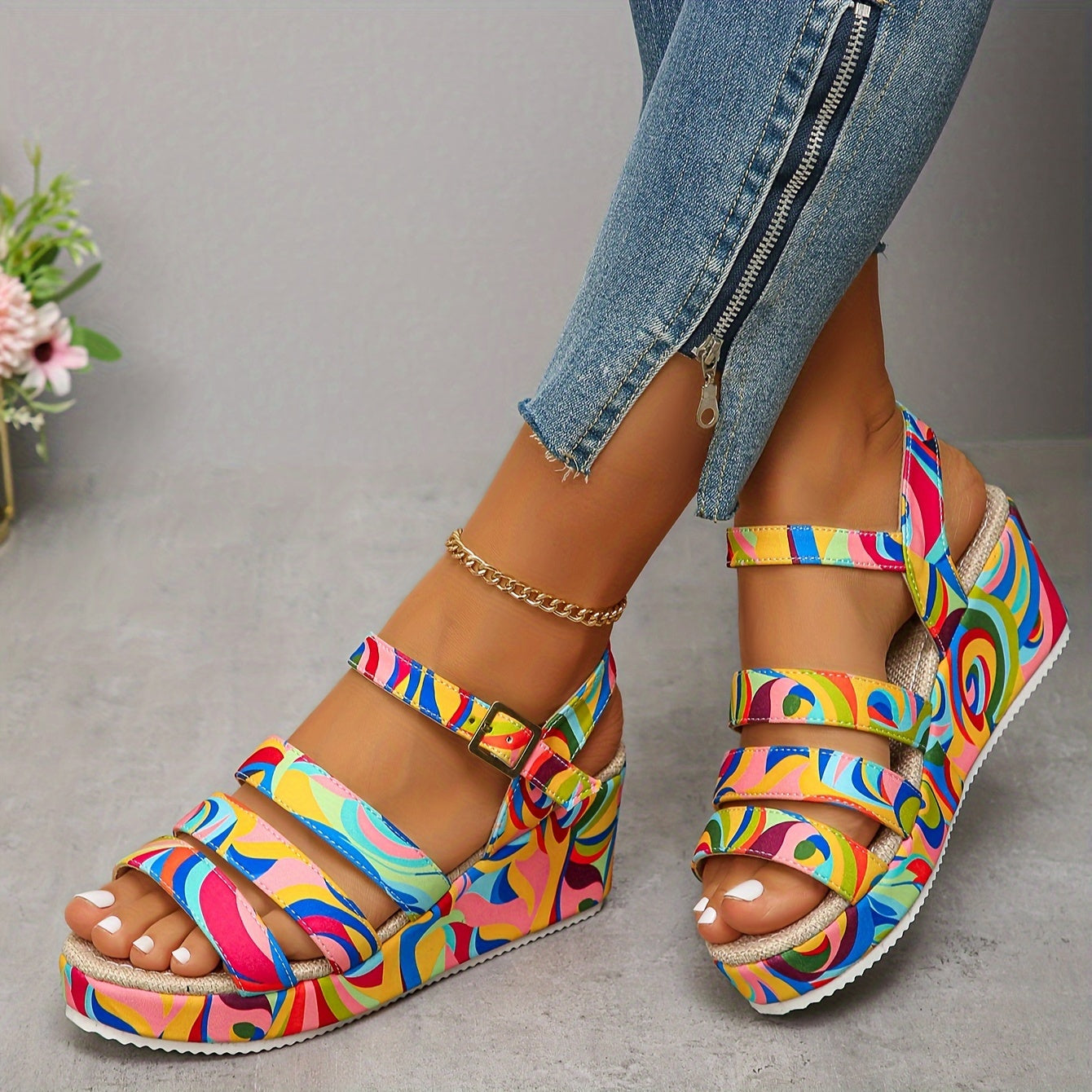 Audrey | Platform Ankle Strap Sandals