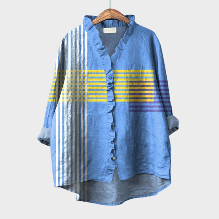 MOREAU LYON | ARTISTIC STRIPED BLOUSE FOR WOMEN