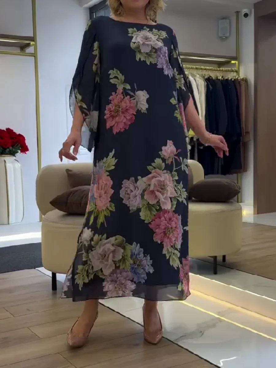 Vivienne | Floral Chiffon Maxi Dress