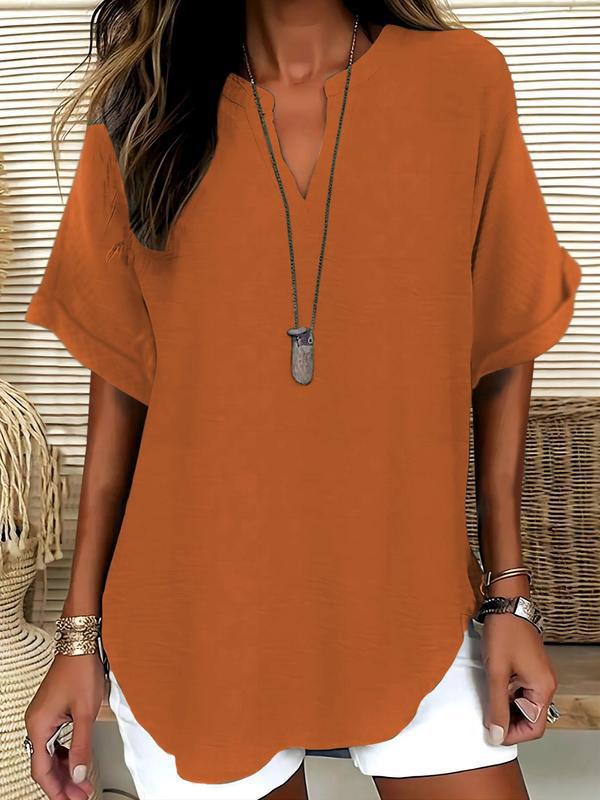 Maureen | Soft Notched Neck Blouse