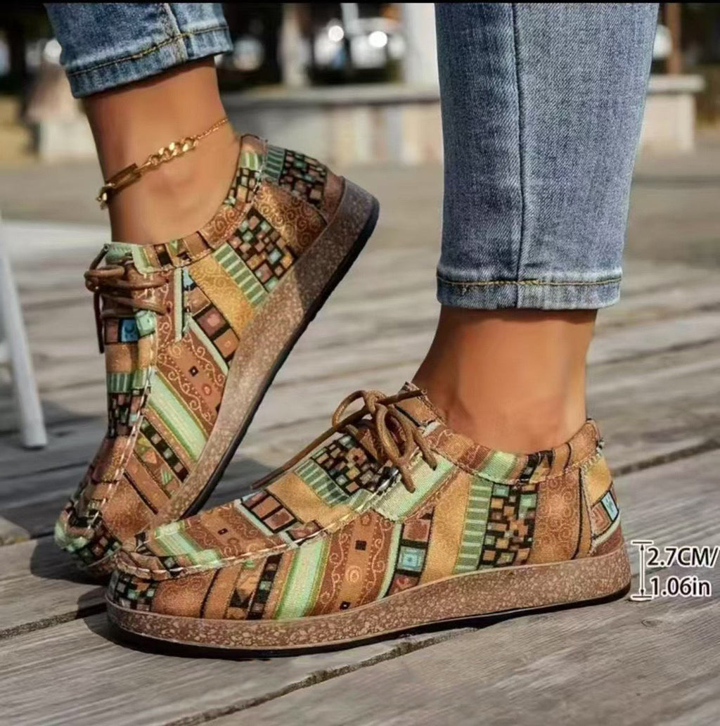 Patience | Colourful Retro Women's Shoes