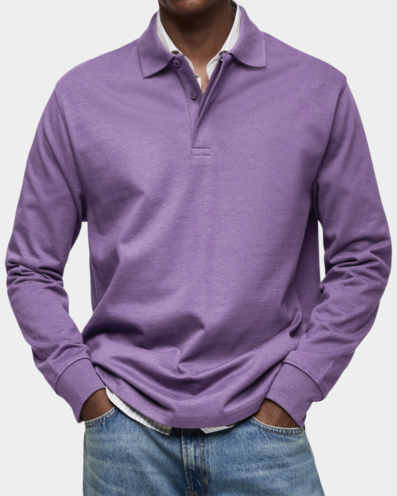 Roger | Classic Long Sleeve Polo Shirt