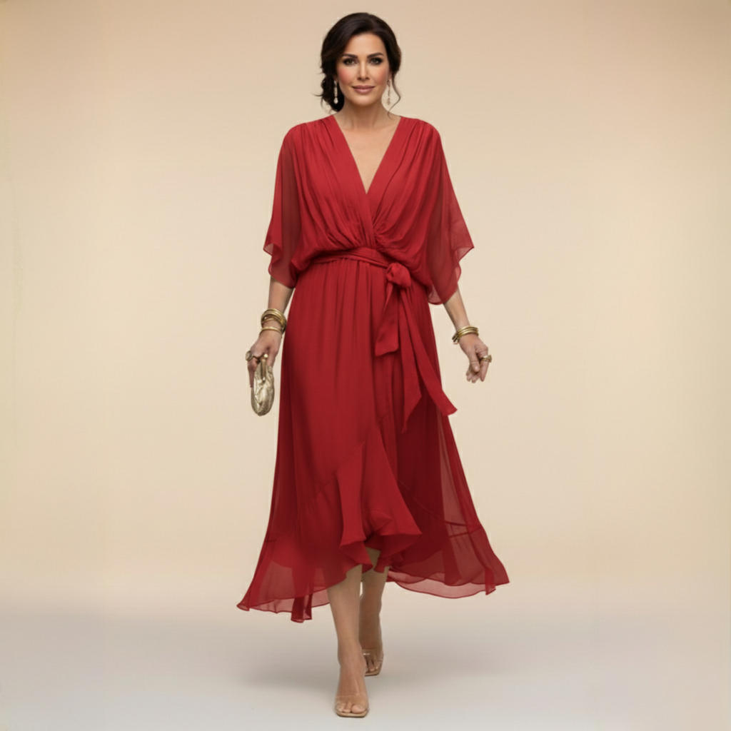 Vera | Elegant V-Neck Maxi Dress