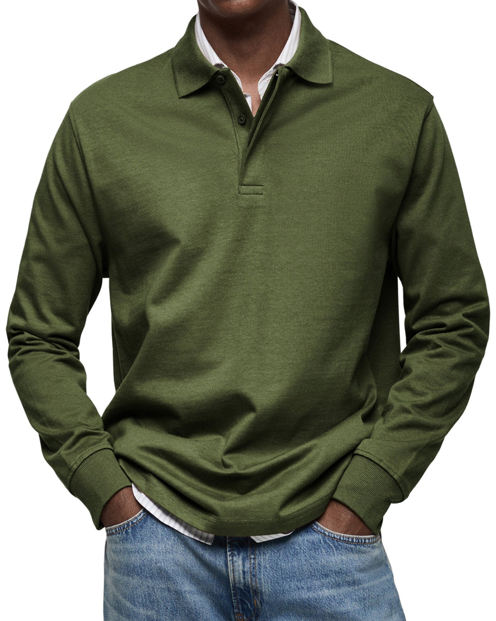 Colin | Luxe Long Sleeve Polo Shirt