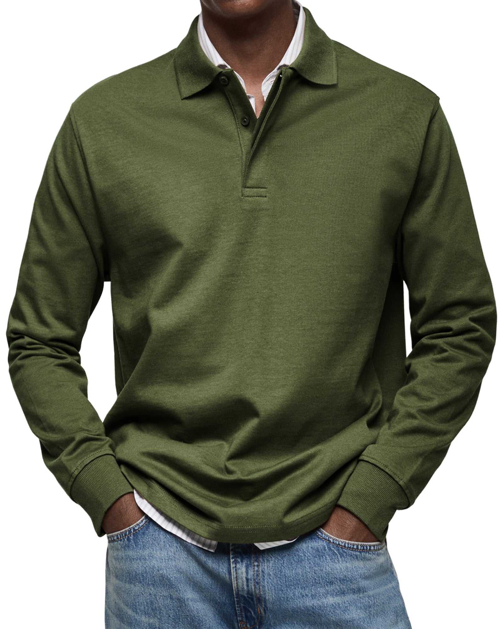 Colin | Luxe Long Sleeve Polo Shirt