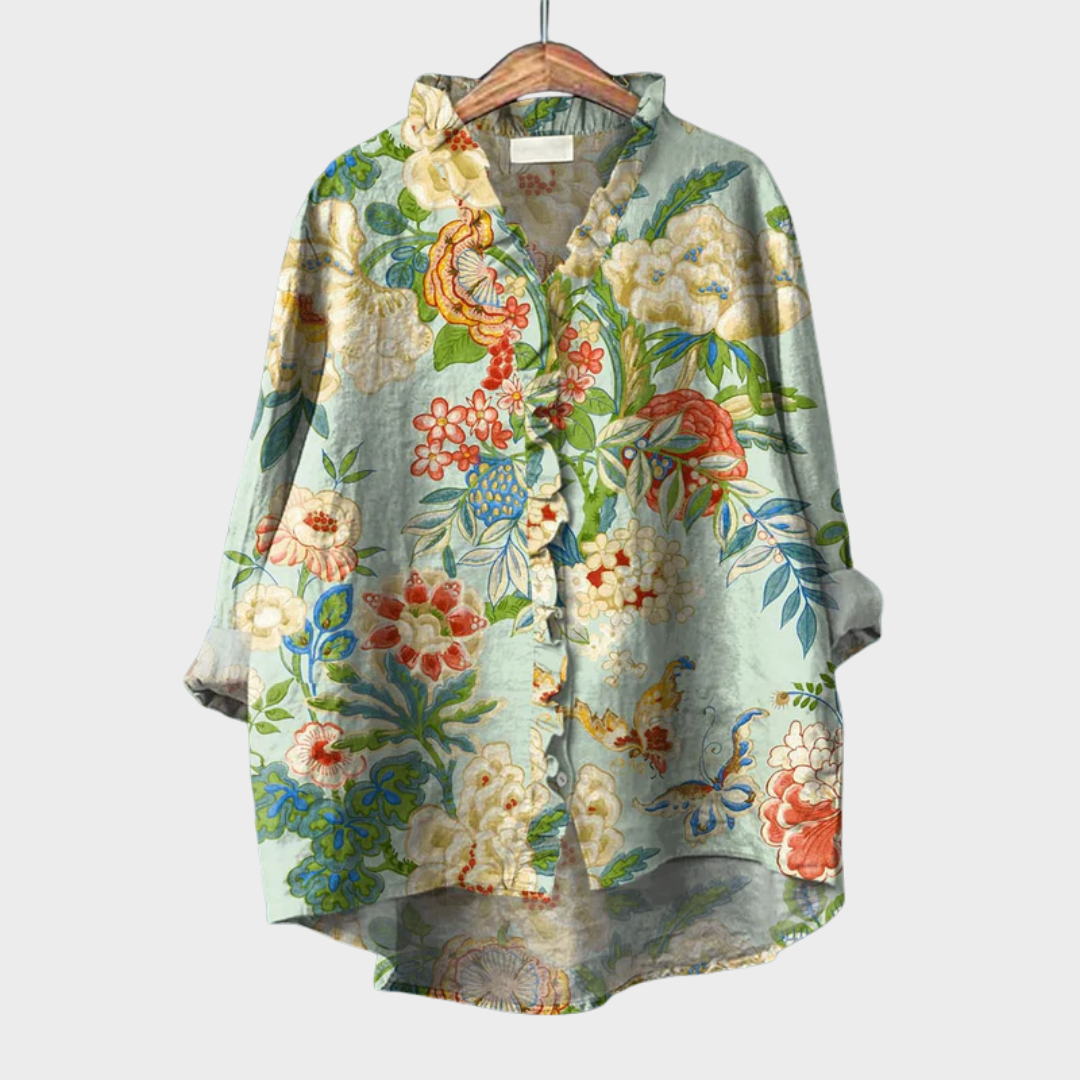 MOREAU LYON | ORNAMENTAL FLOWERS BLOUSE FOR WOMEN