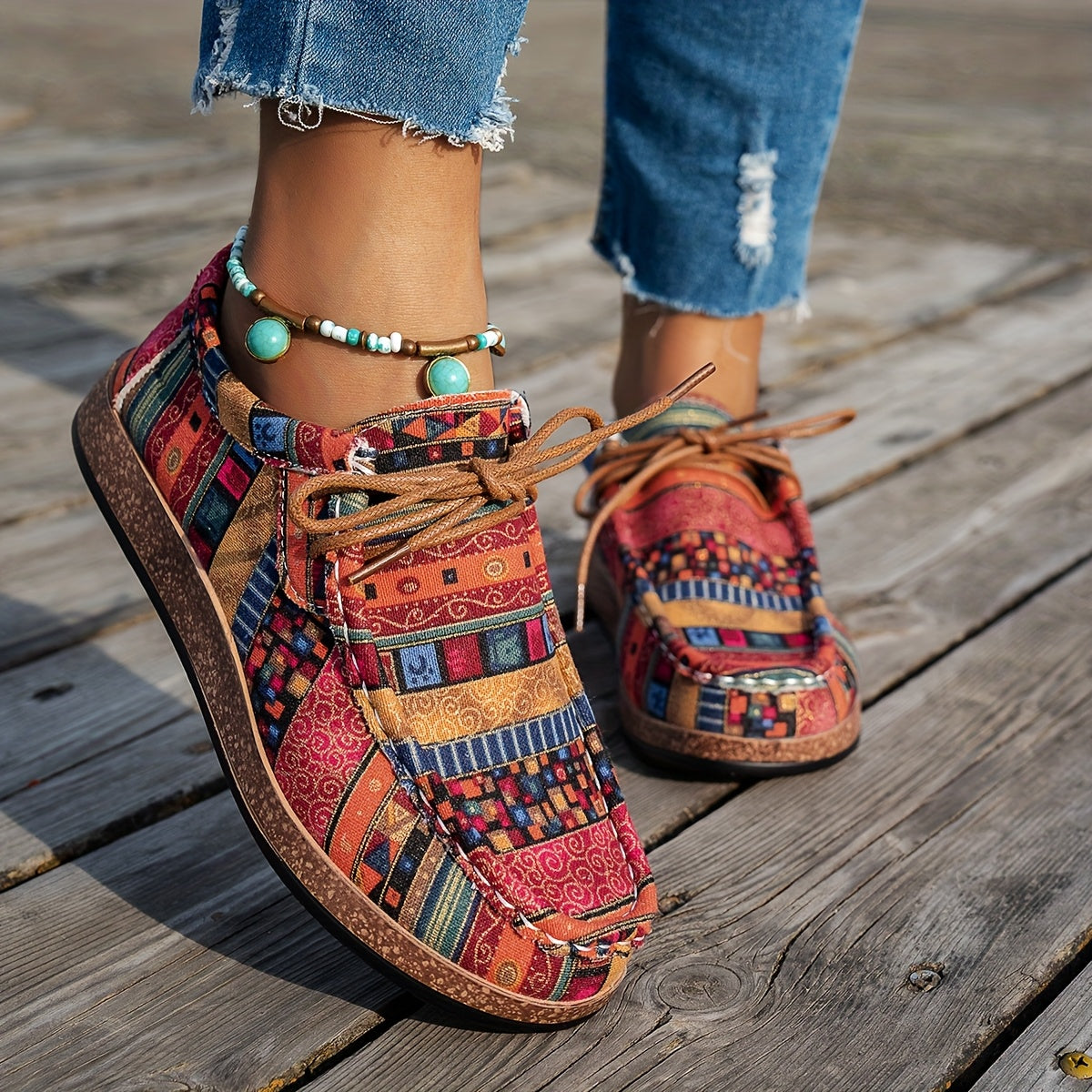 Patience | Colourful Retro Women's Shoes