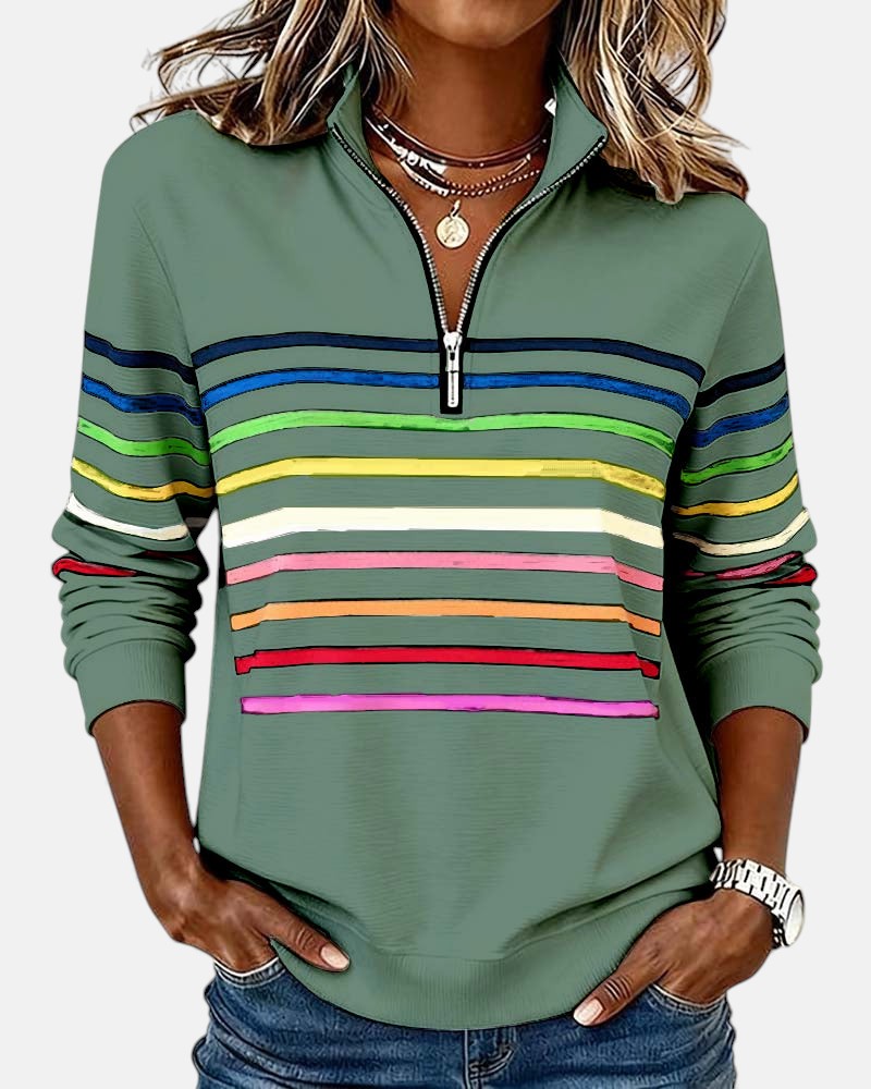 Barbara | Comfortable Striped Jumper