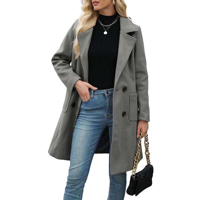 MOORE™ - Casual Wool Blend Warm Coat with Notch Lapel for Winter Wear