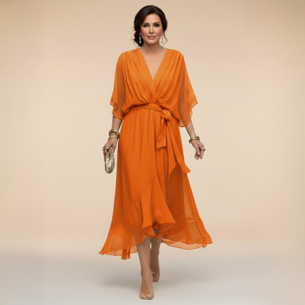 Vera | Elegant V-Neck Maxi Dress