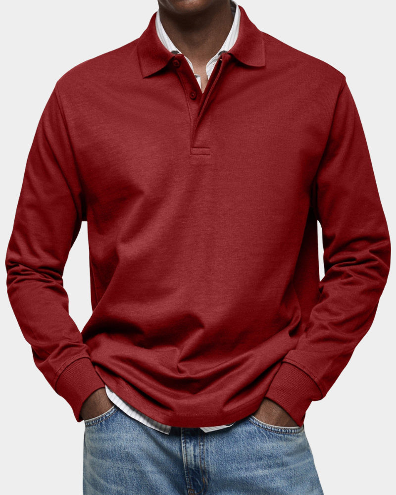 Roger | Classic Long Sleeve Polo Shirt