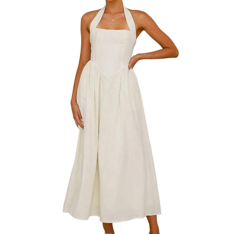 KATE™ – Elegant Sleeveless High-Waist Dress