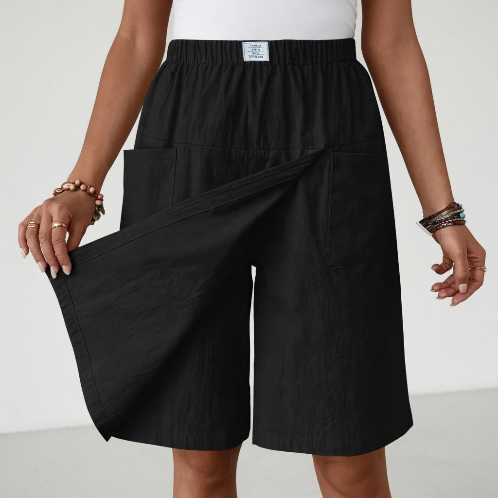Judith | Elasticated Waist Skort with Deep Pockets