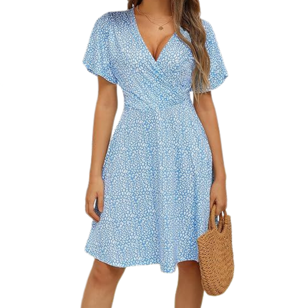 WILLA™ – Floral Swing V-Neck Mini Dress