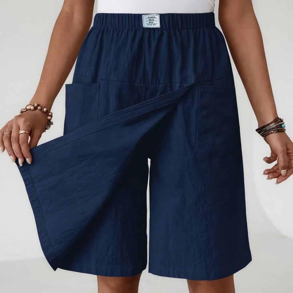 Judith | Elasticated Waist Skort with Deep Pockets