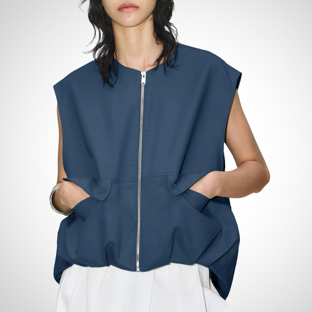 QUANA™ - Casual Sleeveless Loose Zipper Vest