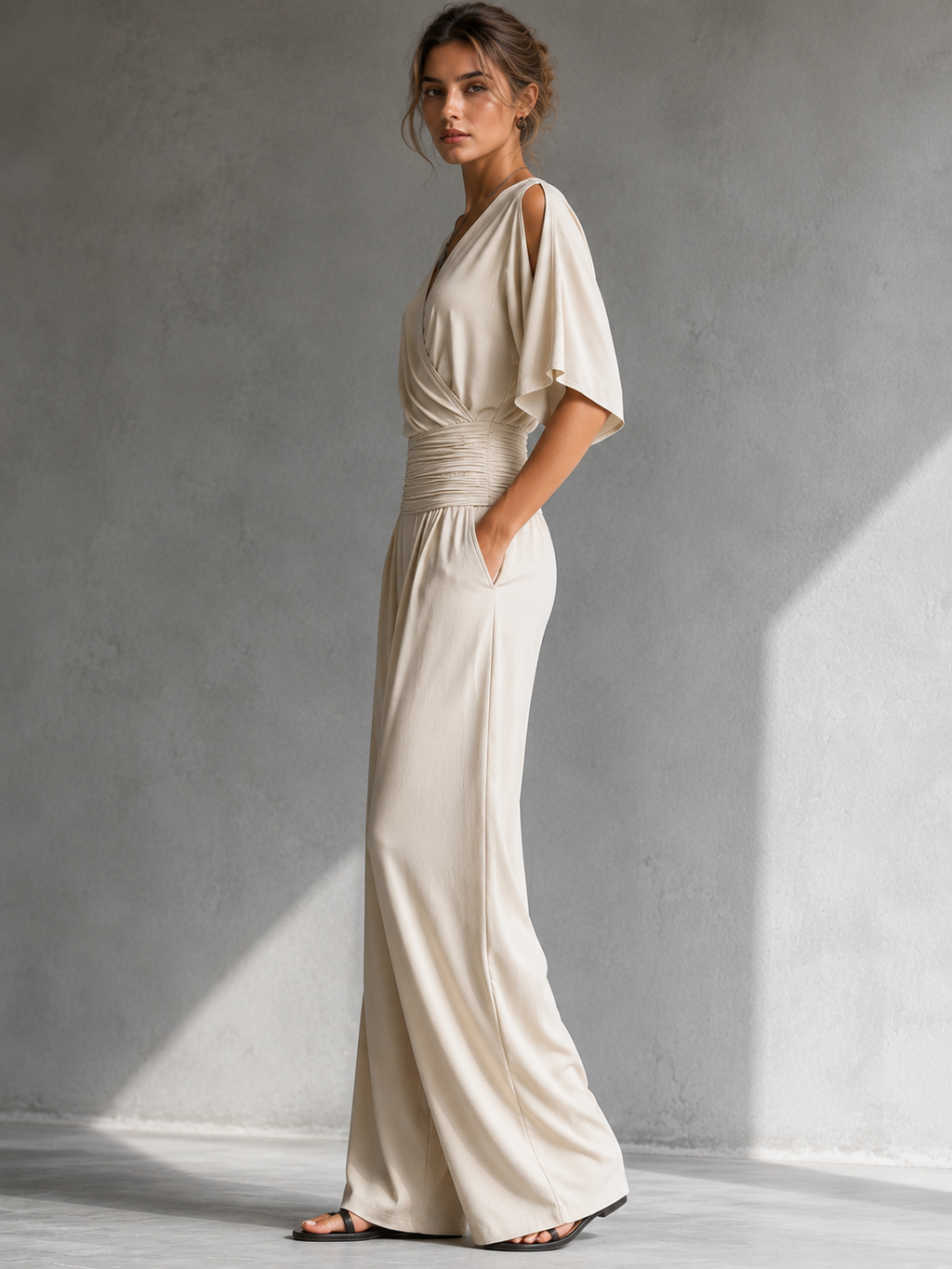 Alessia Elegant Jumpsuit with Open Shoulders