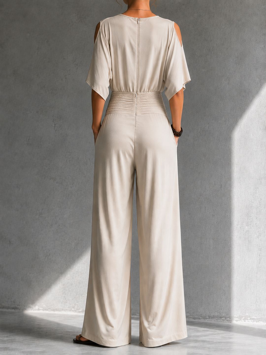 Alessia Elegant Jumpsuit with Open Shoulders