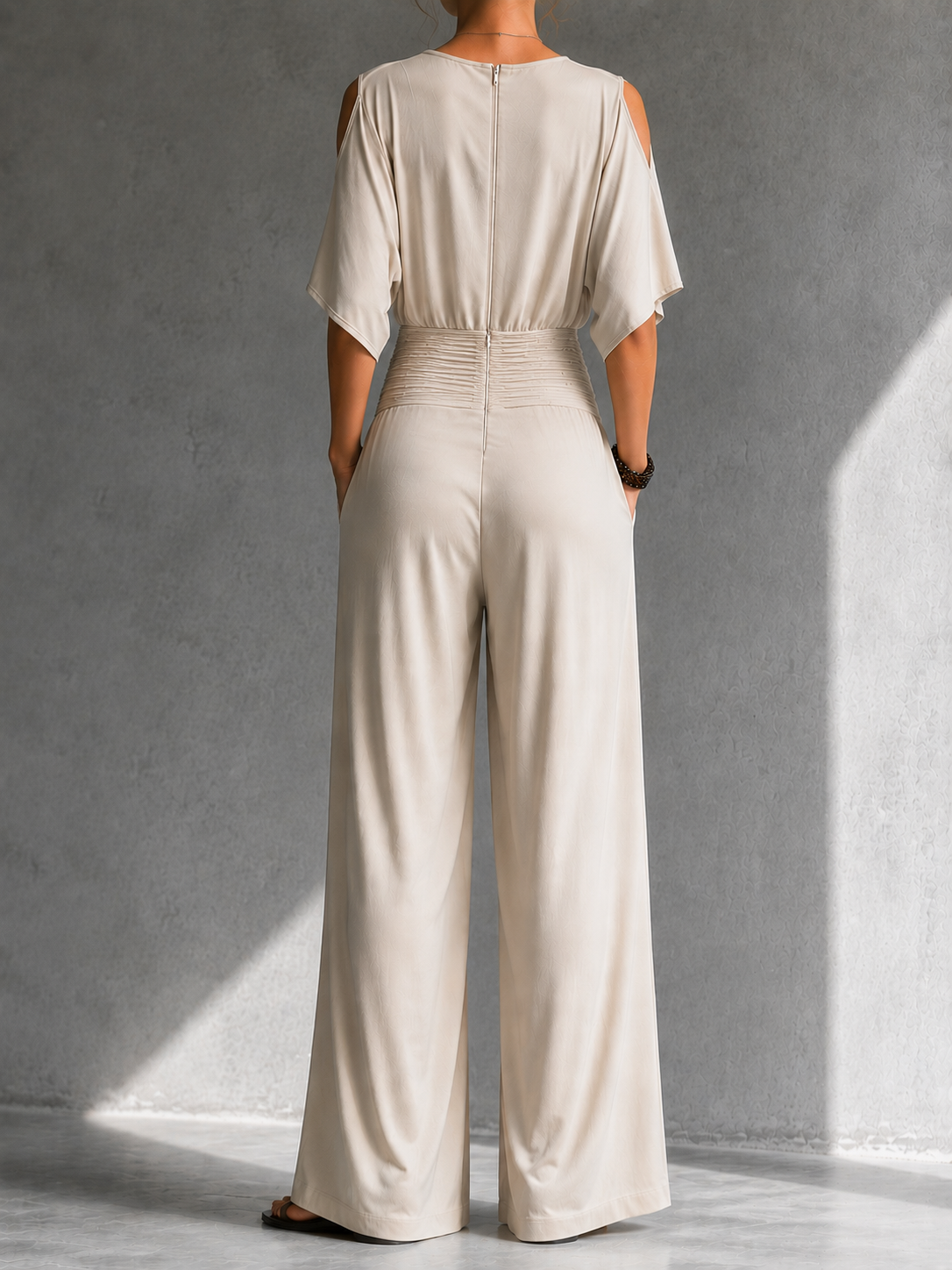 Alessia Elegant Jumpsuit with Open Shoulders