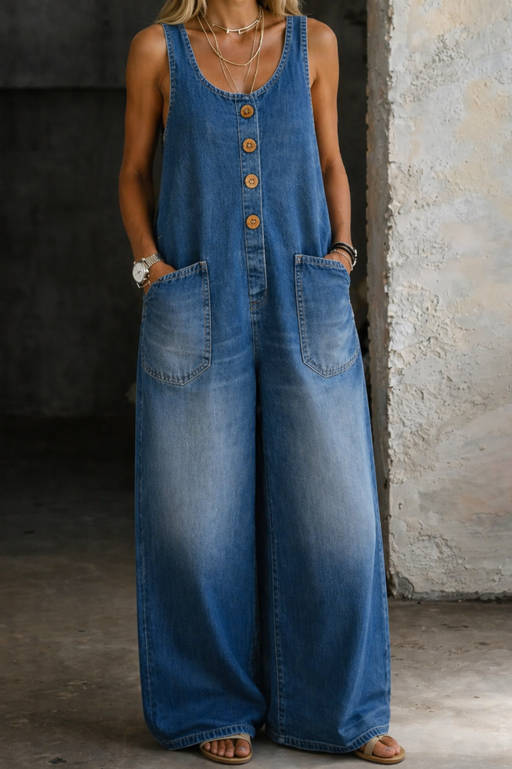 Saylor | Vintage Washed Cotton Denim Overalls | Collection