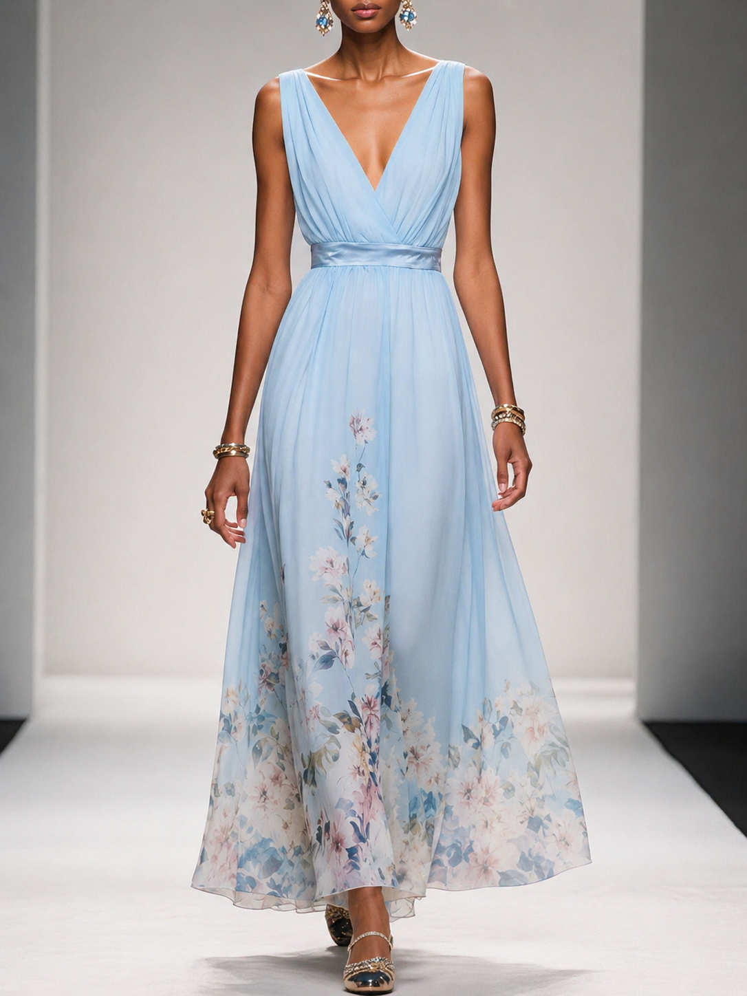 Gillian | Sleeveless A-Line Maxi Dress