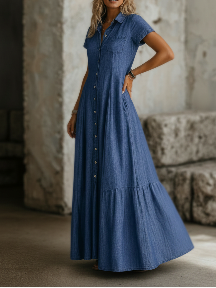 Mandy | Long Denim Dress | Collection