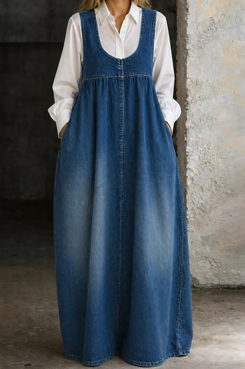 Veronica | Loose Denim Vest Dress