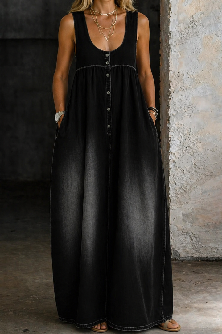 Veronica | Loose Denim Vest Dress | Collection